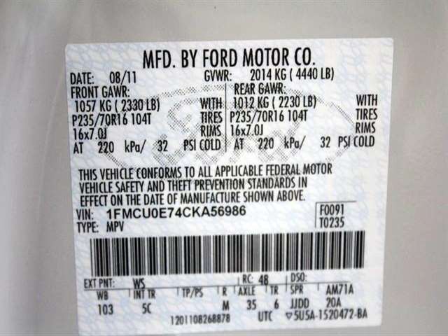 Ford Escape 2012 photo 29